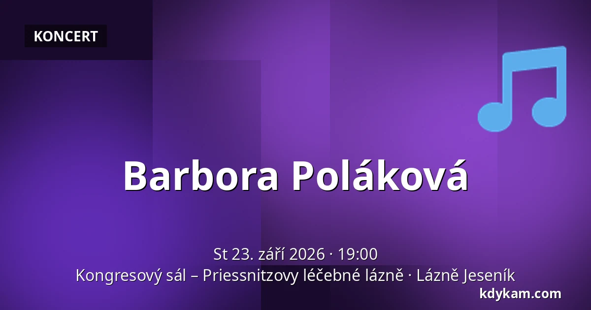 Barbora Poláková — Kongresový sál – Priessnitzovy léčebné lázně, Lázně Jeseník