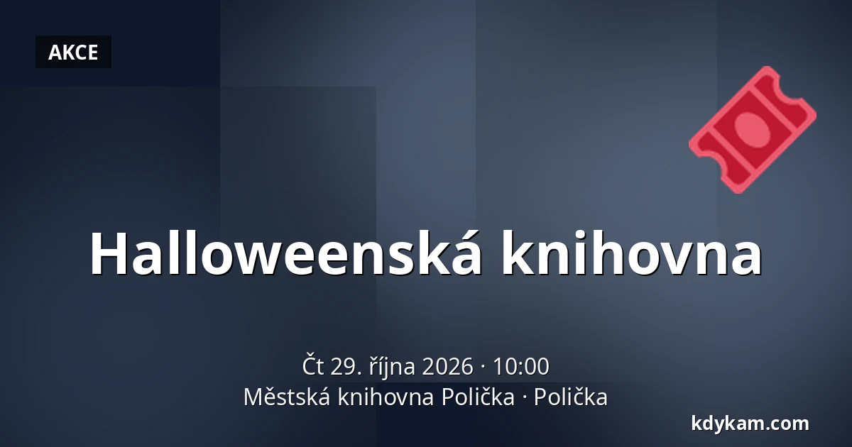 Halloweenská knihovna — Městská knihovna Polička, Polička