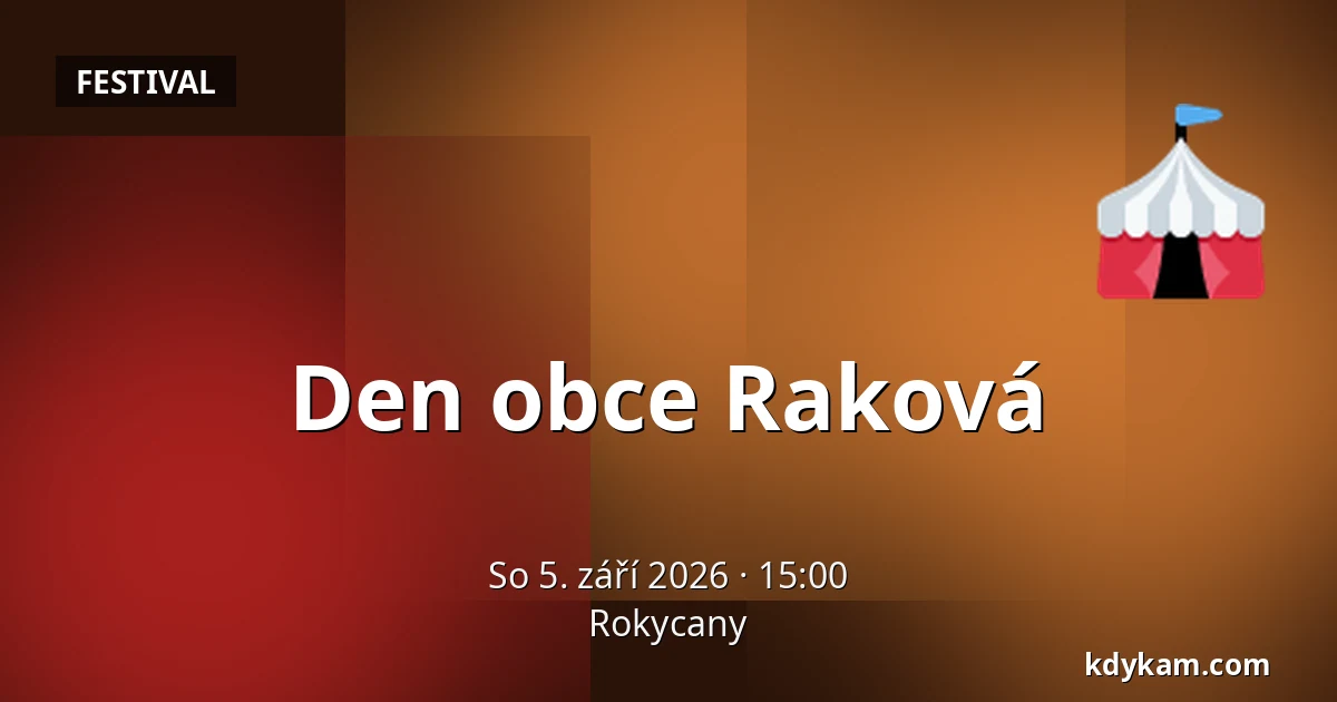 Den obce Raková — Rokycany