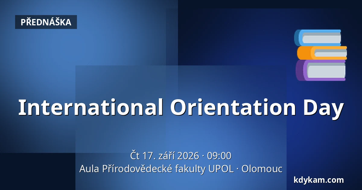 International Orientation Day — Aula Přírodovědecké fakulty UPOL, Olomouc