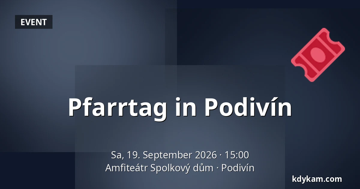 Pfarrtag in Podivín — Amfiteátr Spolkový dům, Podivín