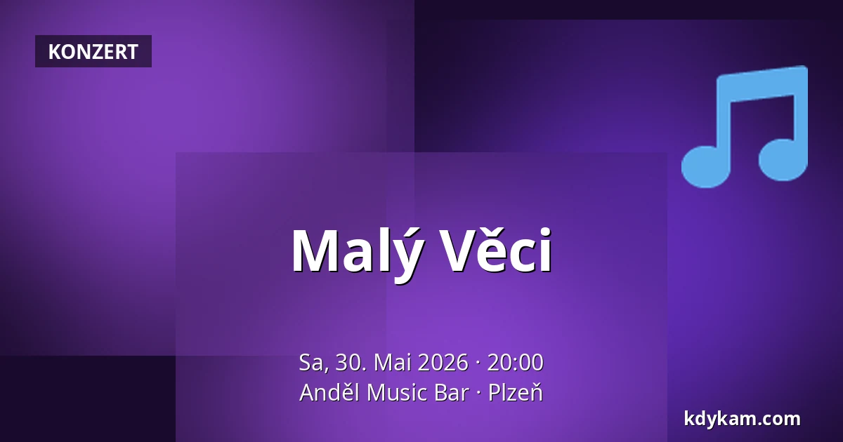 Malý Věci — Anděl Music Bar, Pilsen