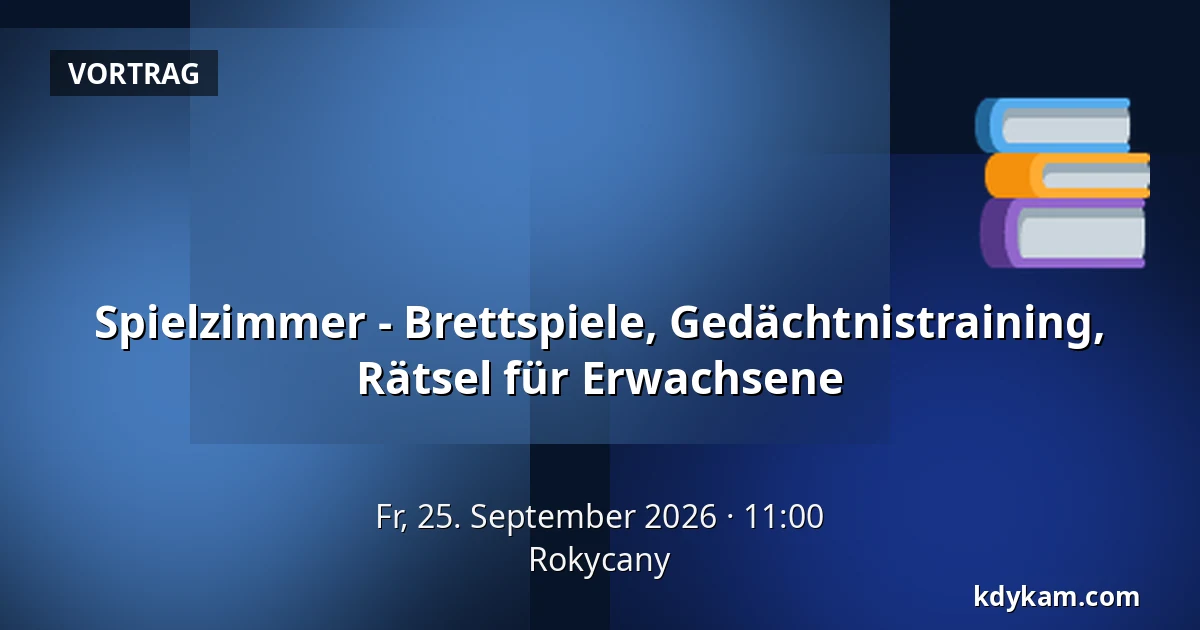 Spielzimmer - Brettspiele, Gedächtnistraining, Rätsel für Erwachsene — Rokycany