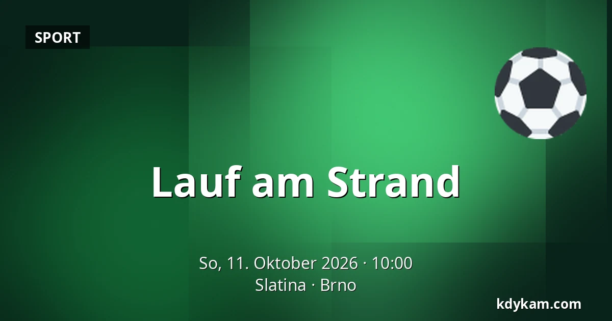 Lauf am Strand — Slatina, Brünn