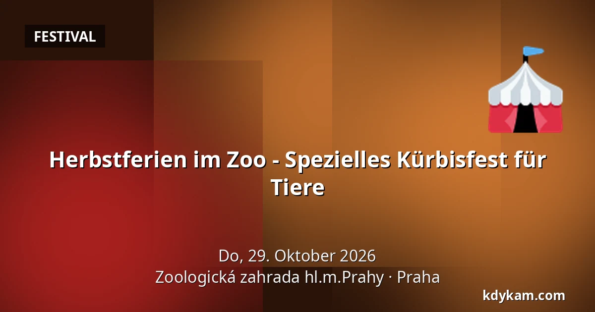Herbstferien im Zoo - Spezielles Kürbisfest für Tiere — Zoologischer Garten Prag, Prag