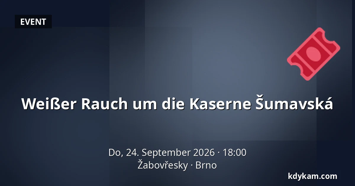 Weißer Rauch um die Kaserne Šumavská — Žabovřesky, Brünn