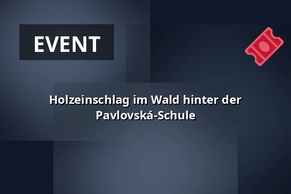 Holzeinschlag im Wald hinter der Pavlovská-Schule — Kohoutovice, Brünn