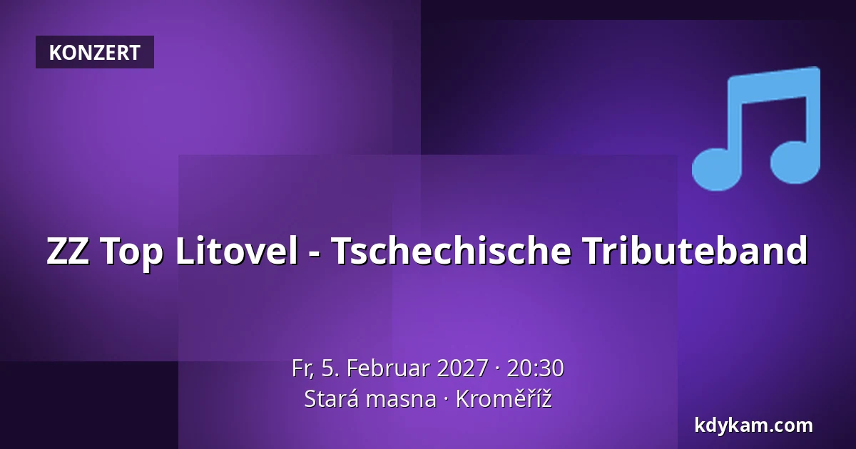 ZZ Top Litovel - Tschechische Tributeband — Alte Fleischerei, Kroměříž