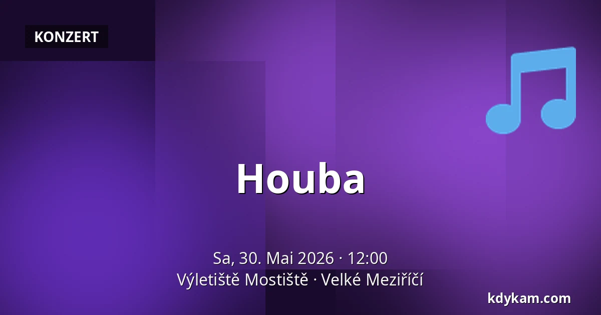 Houba — Výletiště Mostiště, Velké Meziříčí