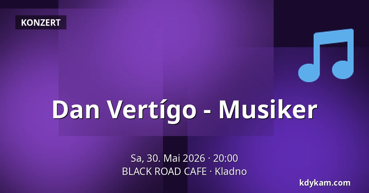 Dan Vertígo - Musiker — BLACK ROAD CAFE, Kladno