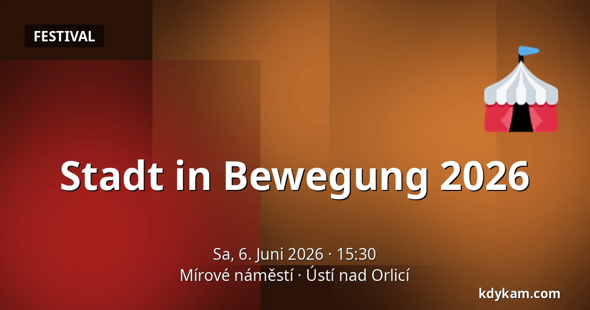 Stadt in Bewegung 2026 — Mírové náměstí, Ústí nad Orlicí