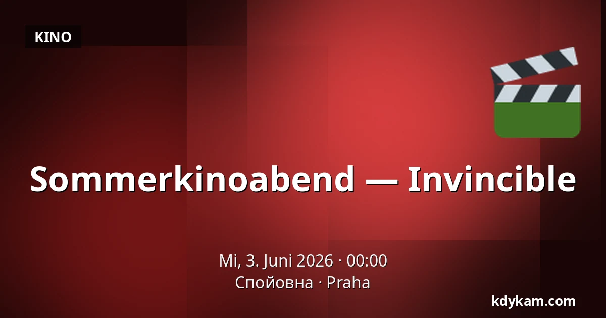 Sommerkinoabend — Invincible — Спойовна, Prag