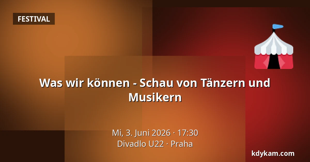 Was wir können - Schau von Tänzern und Musikern — Theater U22, Prag