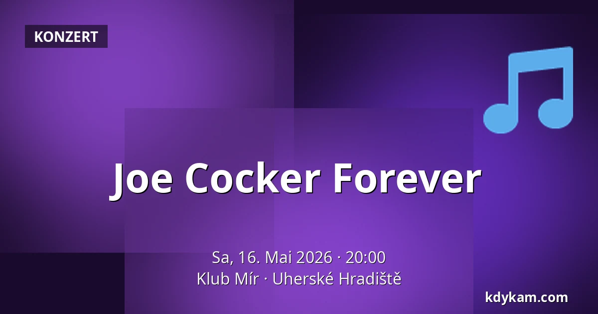 Joe Cocker Forever — Mir Club, Uherské Hradiště