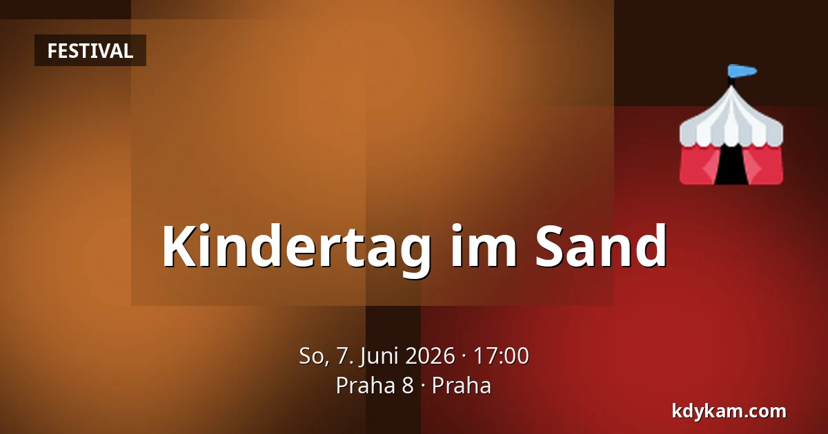 Kindertag im Sand — Praha 8, Prag