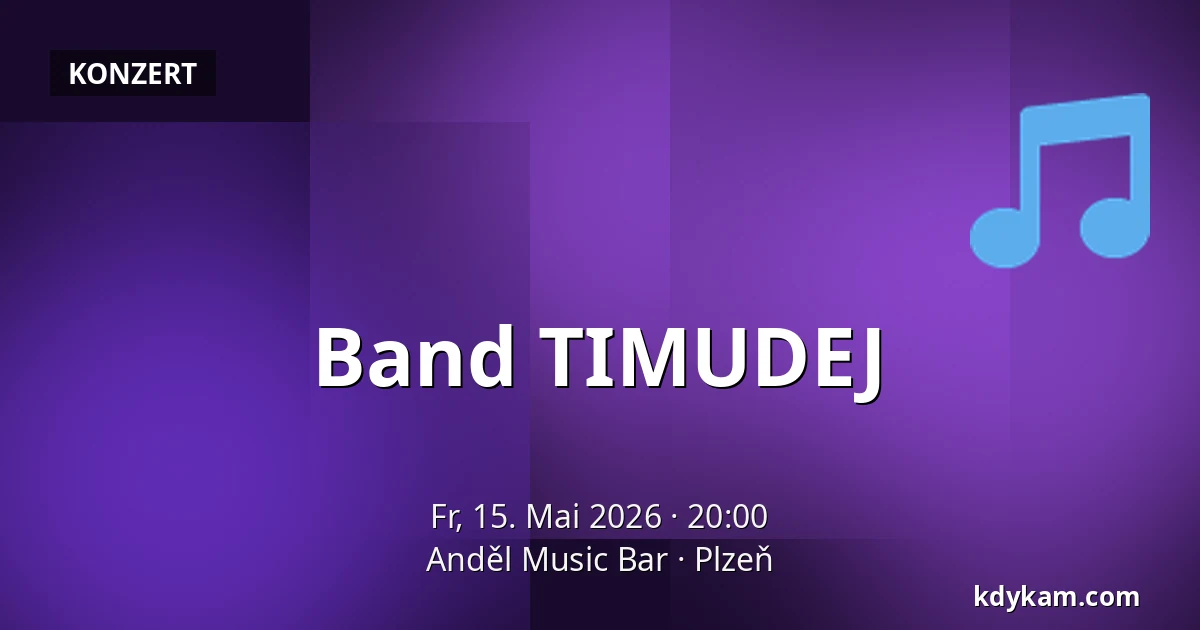 Band TIMUDEJ — Anděl Music Bar, Pilsen