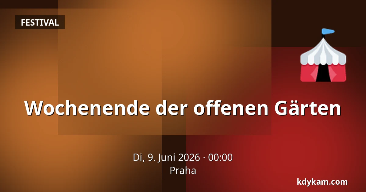 Wochenende der offenen Gärten — Prag