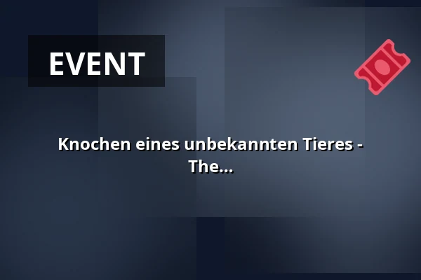 Knochen eines unbekannten Tieres - Sonntags-Ateliérovka für Kinder ⬩ DATAS: The Data and the Sovereign — Rudolfinum, Prag