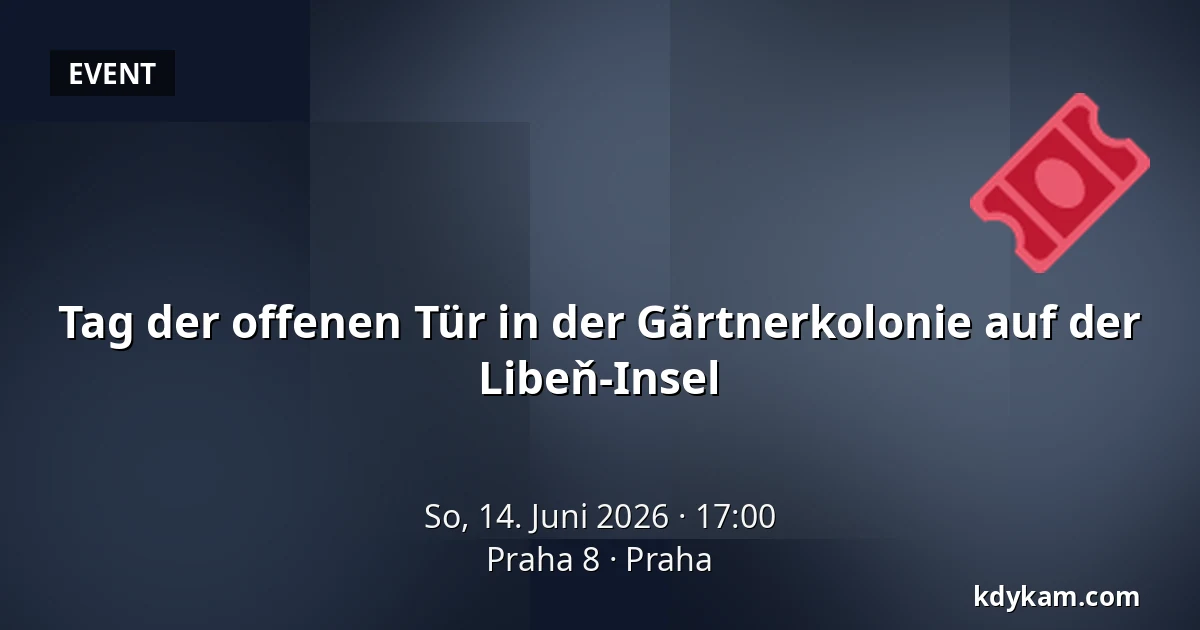 Tag der offenen Tür in der Gärtnerkolonie auf der Libeň-Insel — Praha 8, Prag