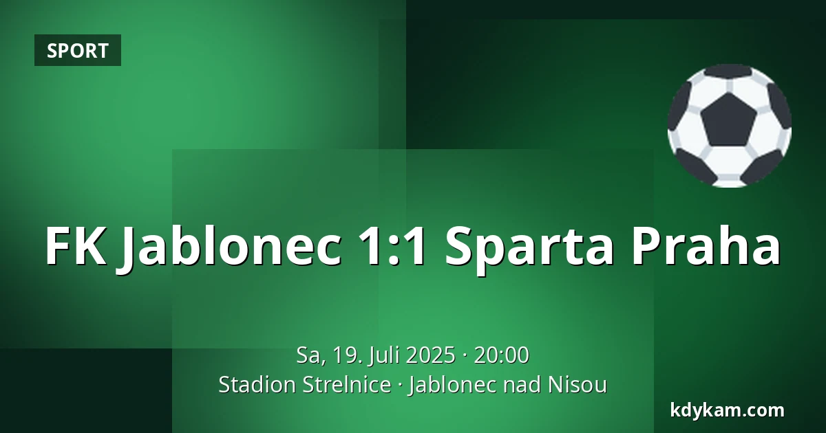 FK Jablonec – Sparta Praha — Stadion Strelnice, Jablonec nad Nisou