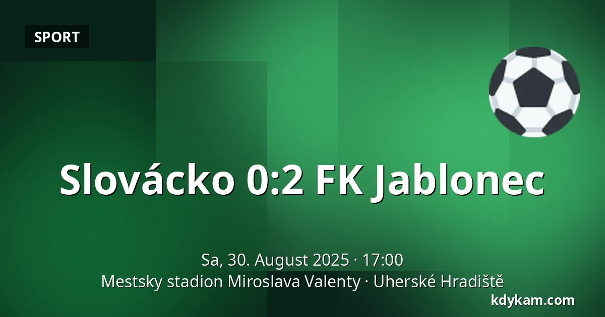 Slovácko – FK Jablonec — Mestsky stadion Miroslava Valenty, Uherské Hradiště