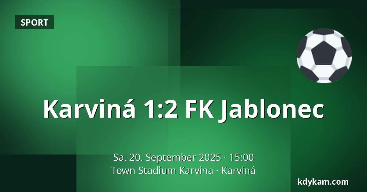 Karviná - FK Jablonec — Town Stadium Karvina, Karviná