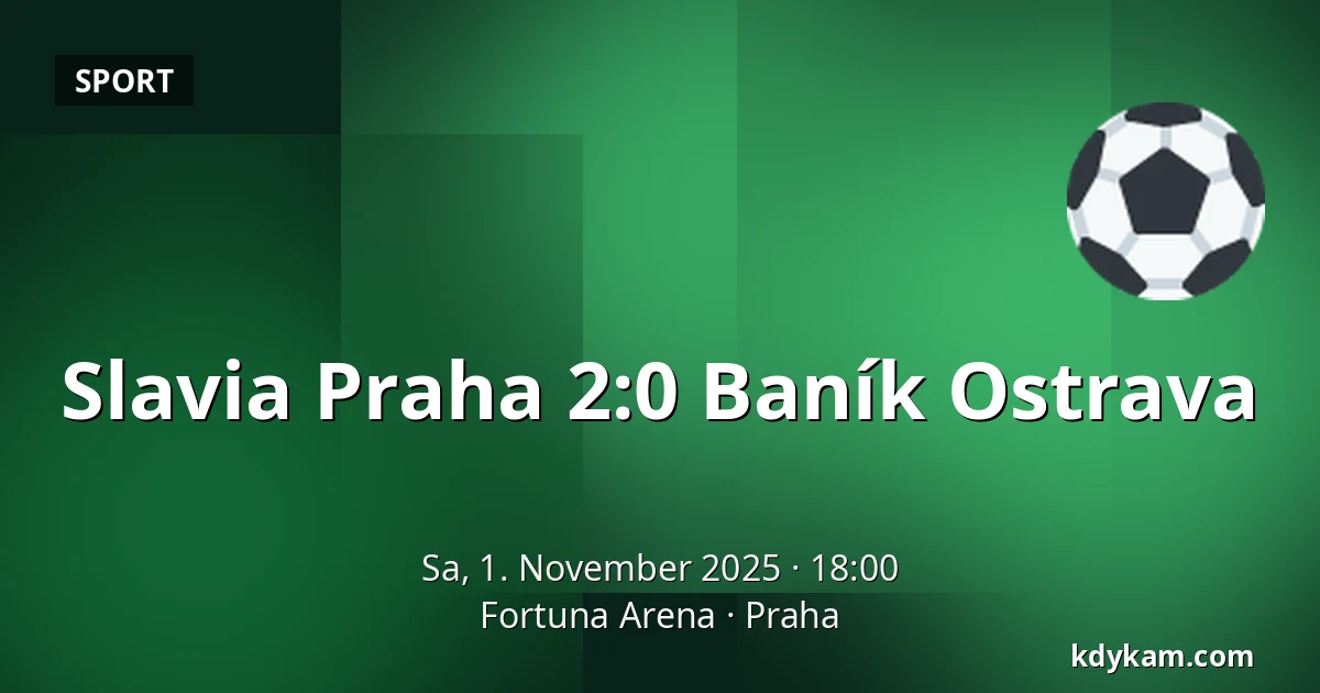 Slavia Praha – Baník Ostrava — Fortuna Arena, Prag