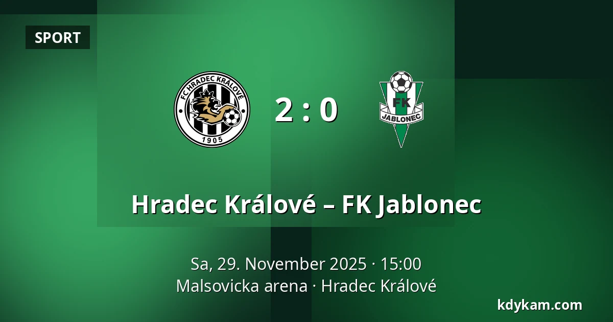 Hradec Králové – FK Jablonec — Malsovicka arena, Königgrätz