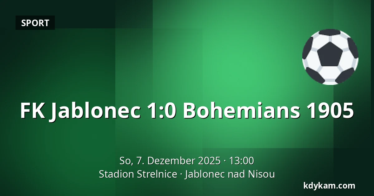 FK Jablonec – Bohemians 1905 — Stadion Strelnice, Jablonec nad Nisou
