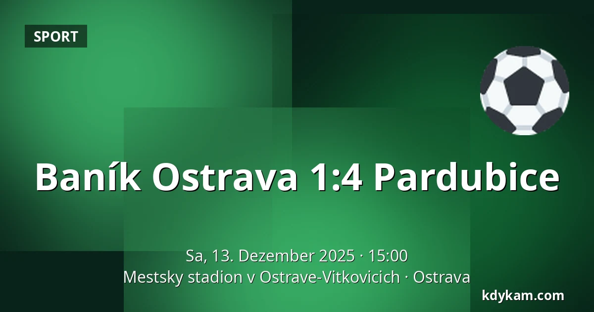 Baník Ostrava – Pardubice — Mestsky stadion v Ostrave-Vitkovicich, Ostrau