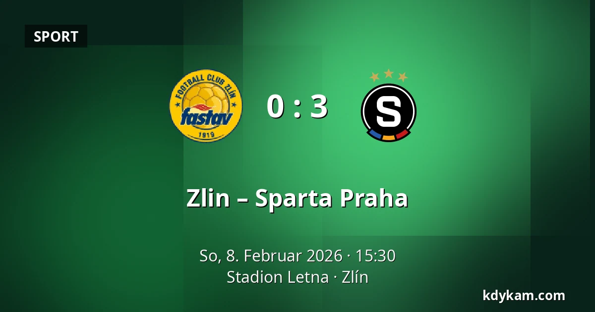 Zlin – Sparta Praha — Stadion Letna, Zlin