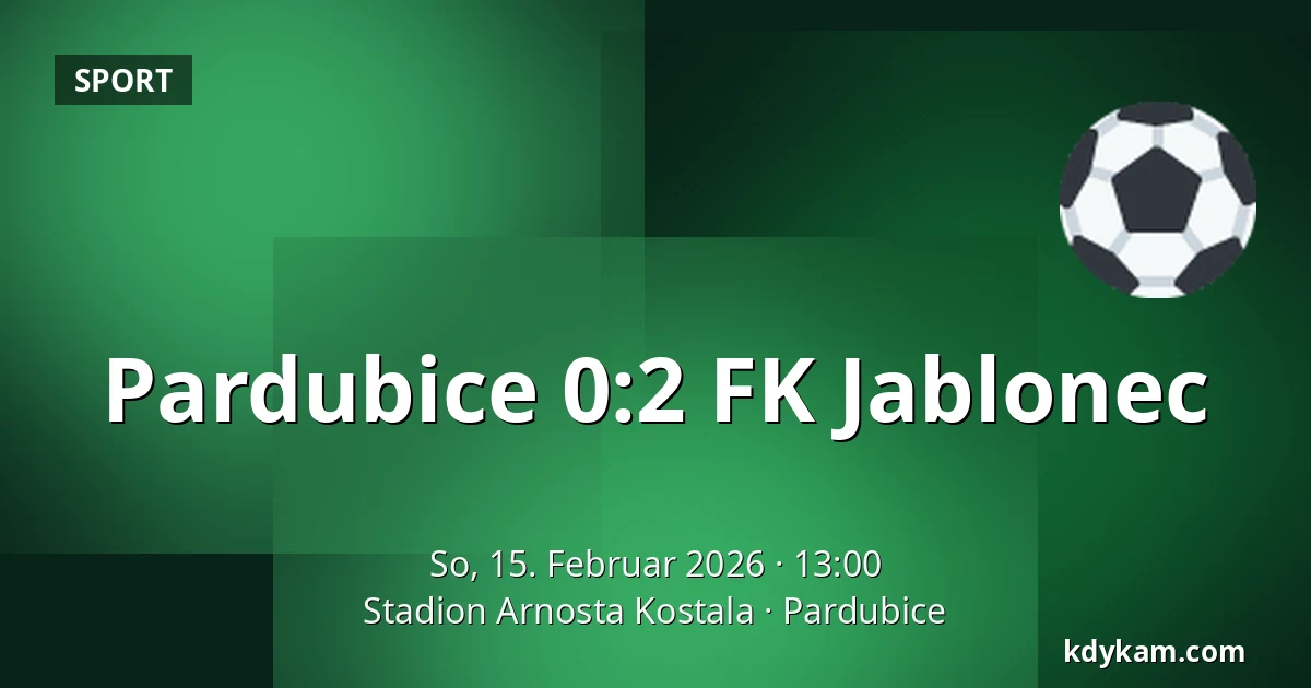 Pardubice – FK Jablonec — Stadion Arnosta Kostala, Pardubitz