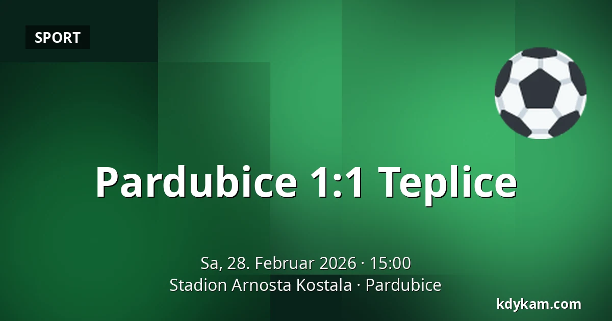 Pardubice – Teplice — Stadion Arnosta Kostala, Pardubitz