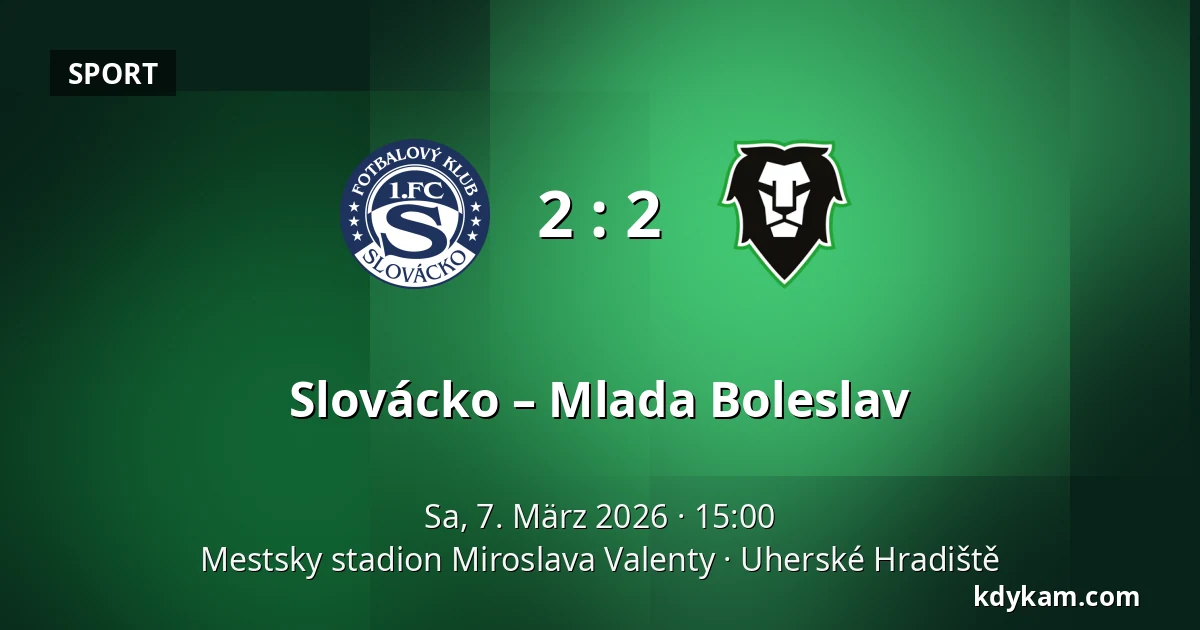 Slovácko – Mlada Boleslav — Mestsky stadion Miroslava Valenty, Uherské Hradiště