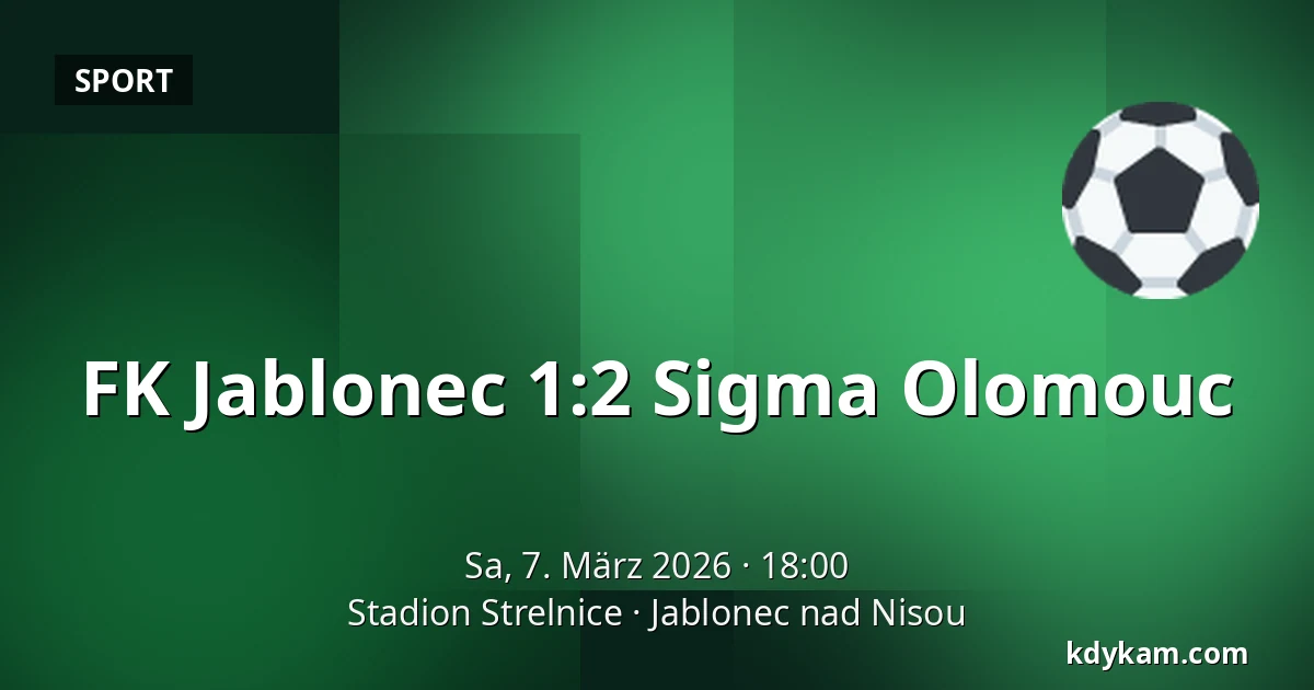 FK Jablonec – Sigma Olomouc — Stadion Strelnice, Jablonec nad Nisou