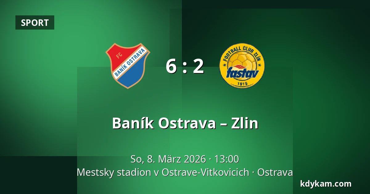 Baník Ostrava – Zlin — Mestsky stadion v Ostrave-Vitkovicich, Ostrau