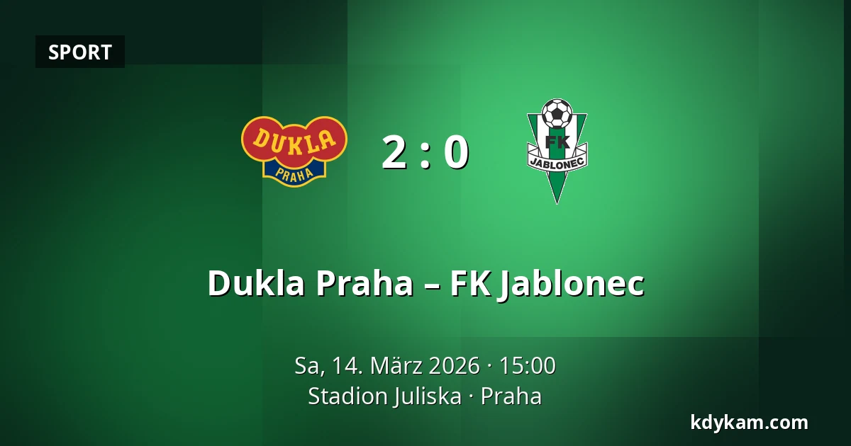 Dukla Praha – FK Jablonec — Stadion Juliska, Prag