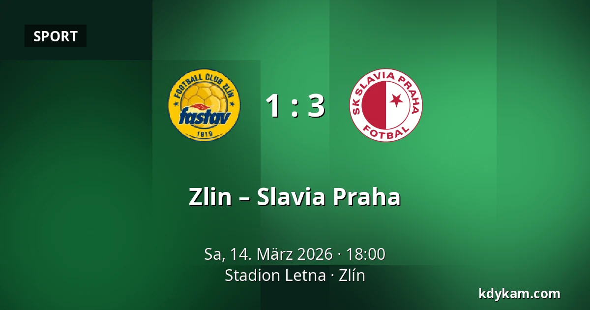 Zlin – Slavia Praha — Stadion Letna, Zlin