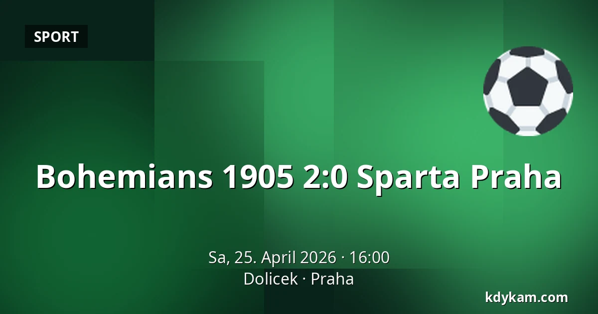 Bohemians 1905 – Sparta Praha — Dolicek, Prag