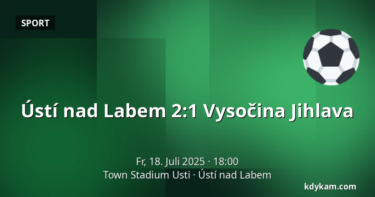 Ústí nad Labem – Vysočina Jihlava — Town Stadium Usti, Aussig