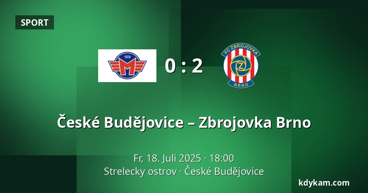 České Budějovice – Zbrojovka Brno — Strelecky ostrov, Budweis