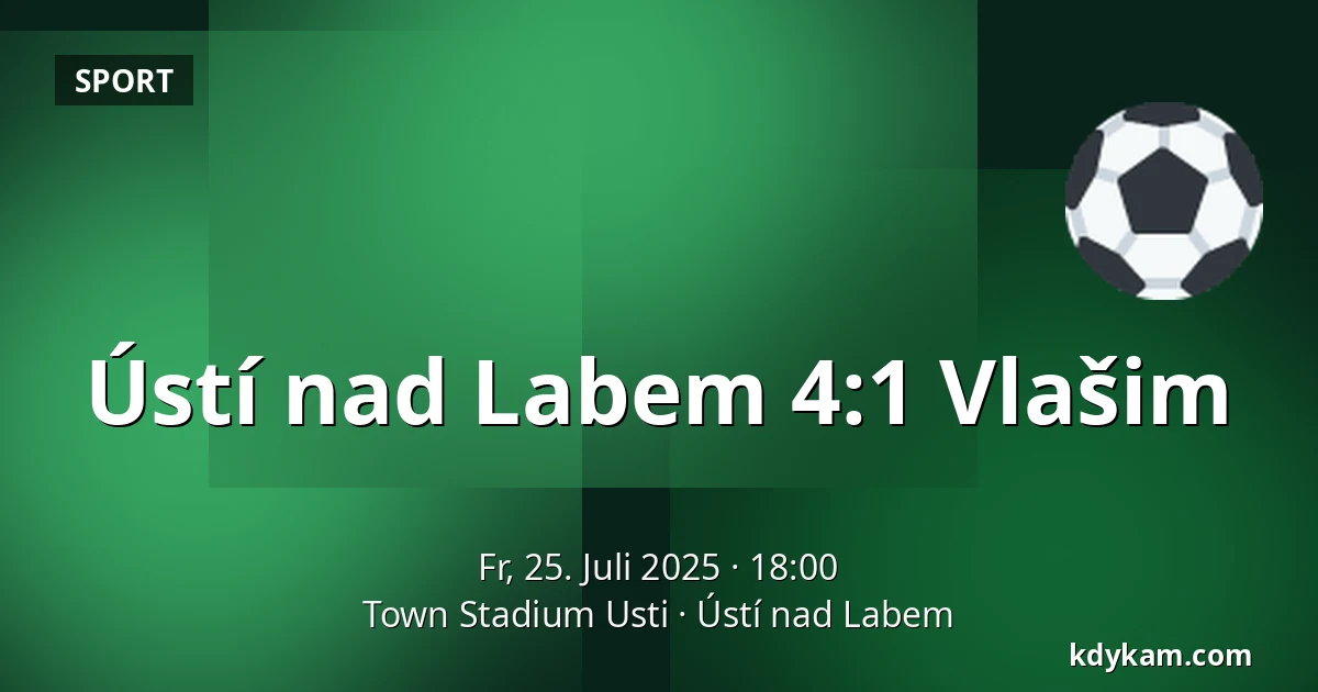 Ústí nad Labem – Vlašim — Town Stadium Usti, Aussig