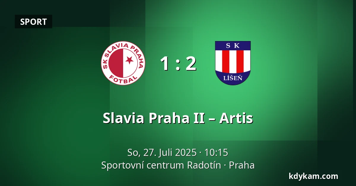 Slavia Praha II – Artis — Sportovní centrum Radotín, Prag