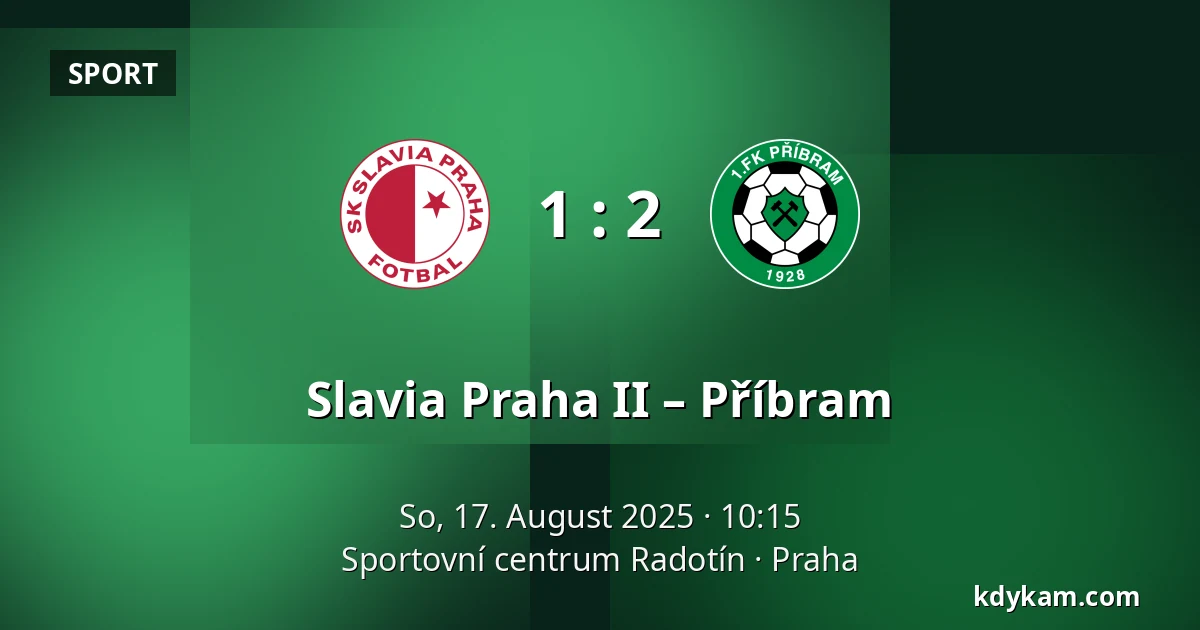 Slavia Praha II – Příbram — Sportovní centrum Radotín, Prag