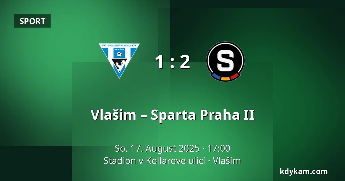 Vlašim – Sparta Praha II — Stadion v Kollarove ulici, Vlašim