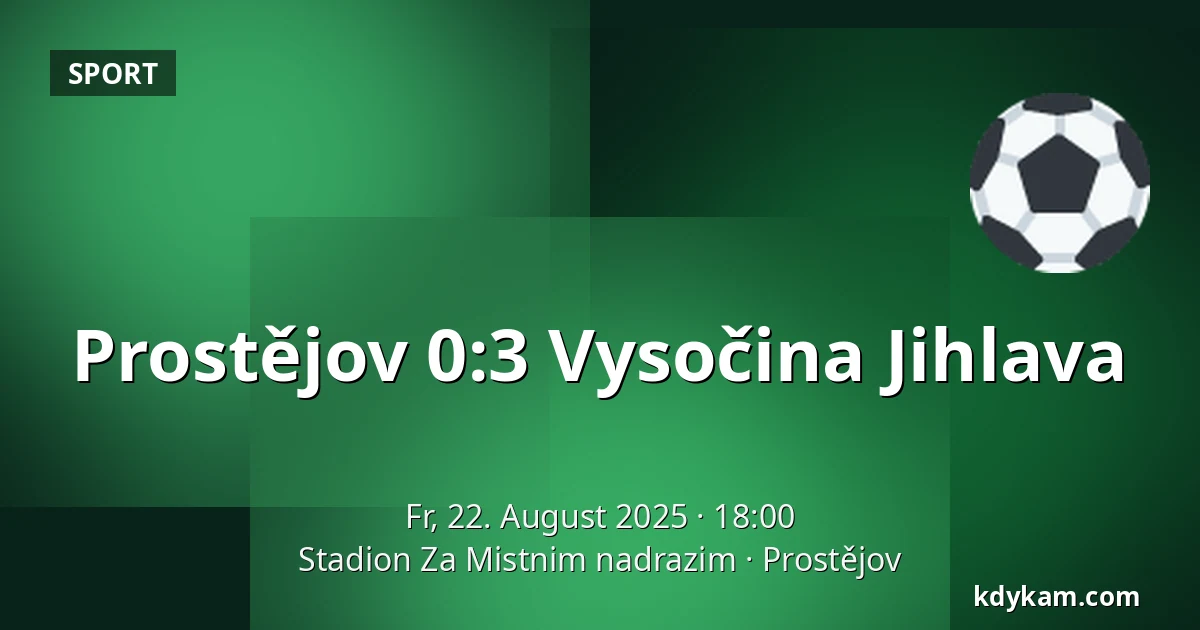 Prostějov – Vysočina Jihlava — Stadion Za Mistnim nadrazim, Prostějov