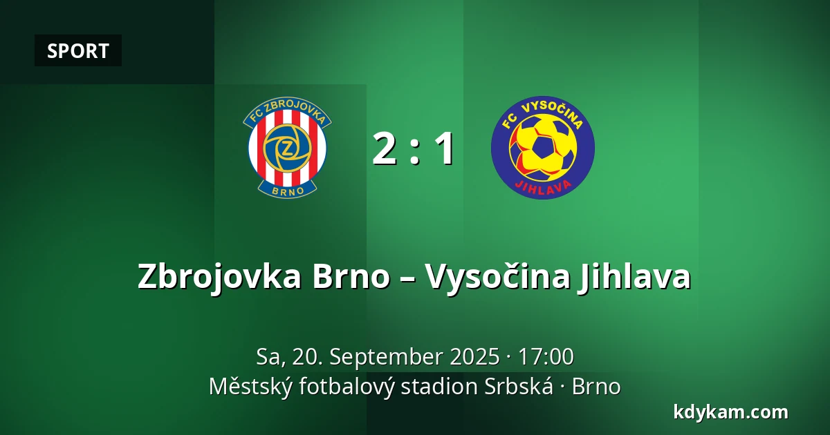 Zbrojovka Brno – Vysočina Jihlava — Městský fotbalový stadion Srbská, Brünn
