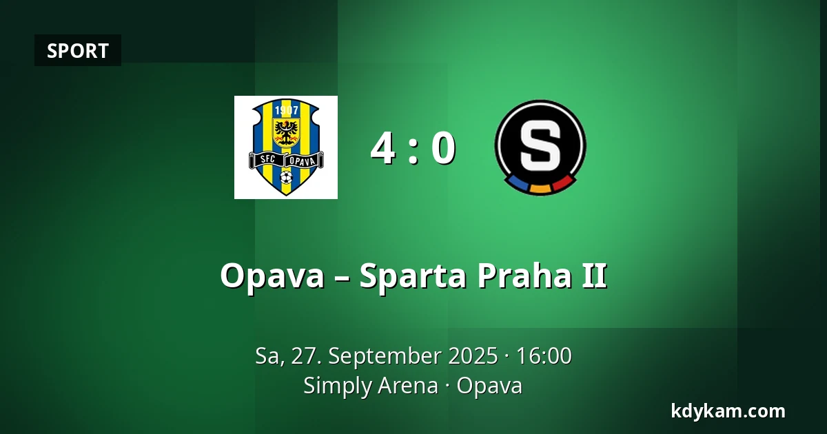 Opava – Sparta Praha II — Simply Arena, Opava