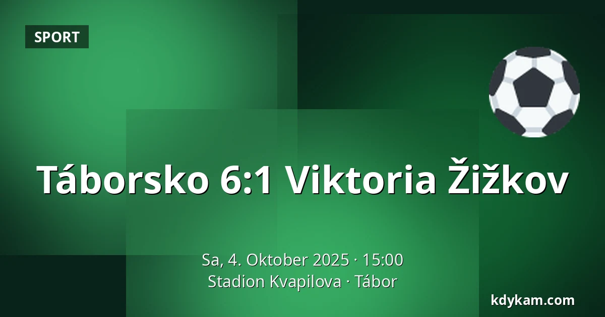 Táborsko – Viktoria Žižkov — Stadion Kvapilova, Tabor