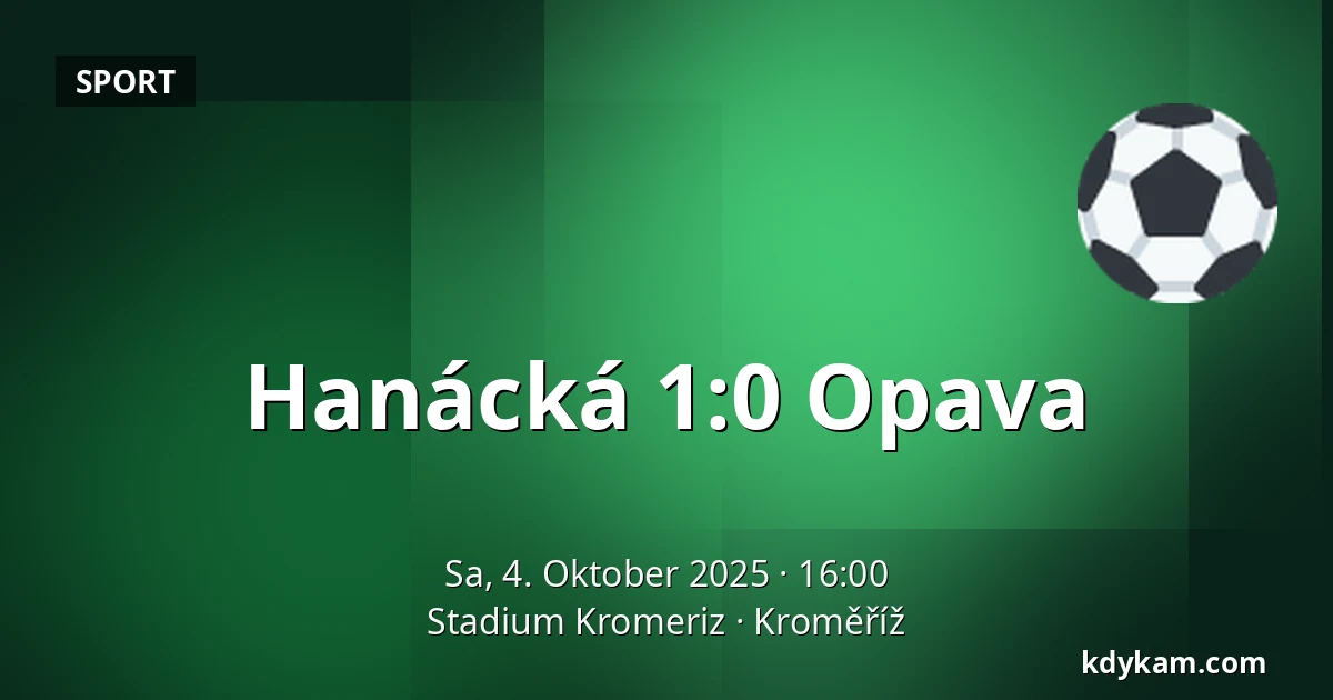Hanácká – Opava — Stadium Kromeriz, Kroměříž